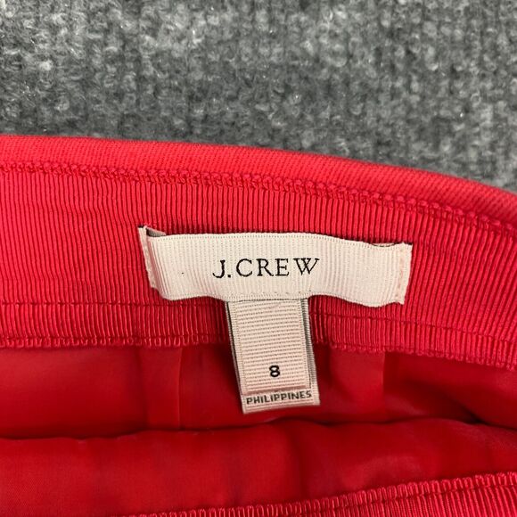 J Crew Postage Stamp Sailor Mini Skirt Women 8 Watermelon Lined Nautical Buttons - Picture 5 of 12